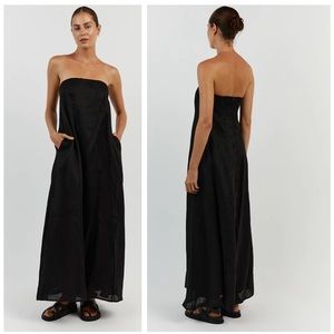 NWT Dissh linen strapless maxi dress for sale! Size US 12